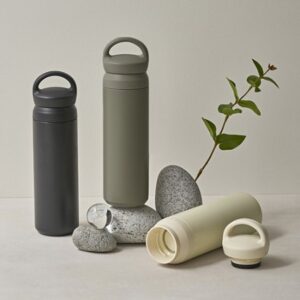 파우더 이중 진공 스텐텀블러 판촉물 제작 손잡이 이중 진공 텀블러 500ml 대표이미지